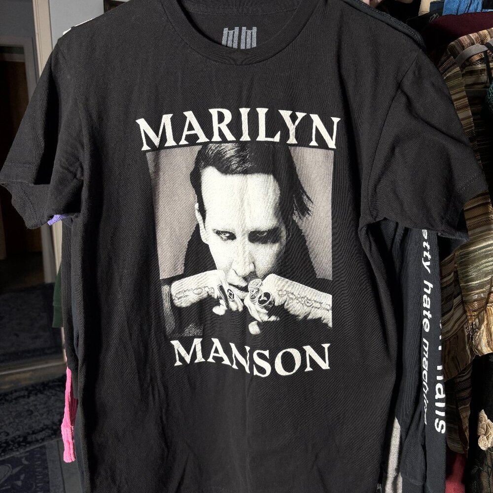 Marilyn Manson 100% Cotton Photo Graphic Tour Tee T-Shirt SZ Medium